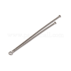 真鍮のスクエアスネークチェーンの大きなペンダント  タッセル  プラチナ  69x2x1mm  穴：2mm＆1~1.2mm&nbsp;KK-G510-09P