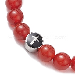 Natural Carnelian Stretch Bracelets&nbsp;BJEW-JB12179-02