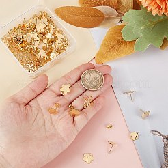80Pcs 4 Style 201 Stainless Steel Stud Earring Findings&nbsp;EJEW-BBC0001-08