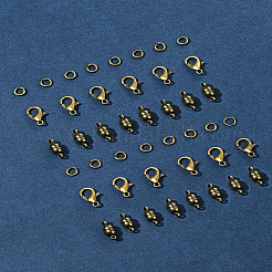 DIYジュエリー作りのパーツキット  亜鉛合金カニカンを含む  真鍮製マグネット留め具と丸カン  アンティークブロンズ  11x5mm  穴：1mm&nbsp;DIY-FS0008-51AB