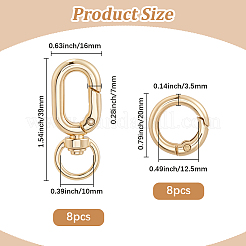 8Pcs Alloy Spring Gate Rings&nbsp;FIND-BBC0004-68