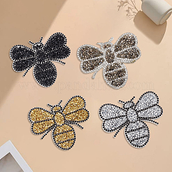 8Pcs 4 Colors Rhinestones Sew on/Iron on Patches&nbsp;DIY-GF0014-04