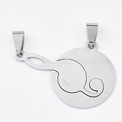 Non-Tarnish 201 Stainless Steel Split Pendants&nbsp;STAS-T048-46