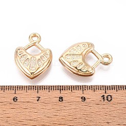 CCBプラスチックペンダント  ハート  ライトゴールド  24x17x6mm  穴：2mm&nbsp;CCB-T012-10KCG-02