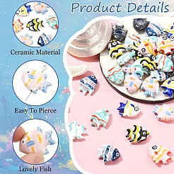 10Pcs Handmade Porcelain Beads&nbsp;PORC-YW0001-24A