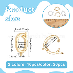 20Pcs 2 Colors Brass Enhancer Shortener Pendant Bails&nbsp;KK-UN0005-72