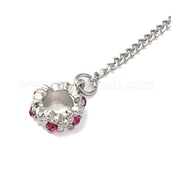 Rack Plating Alloy Safety Chains Rhinestone European Safety Chains&nbsp;PALLOY-S189-35P