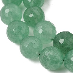 天然の緑のイチゴクォーツビーズ連売り  ファセット（128ファセット）  ラウンド  12~12.5mm  穴：1mm  約31個/連  14.76~14.88''（37.5~37.8センチメートル）&nbsp;GG-CBA0166-A02-12mm