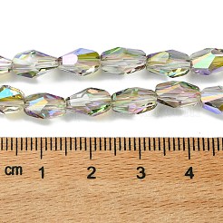 Transparent Electroplate Glass Beads Strands&nbsp;GLAA-K064-03B-HR03