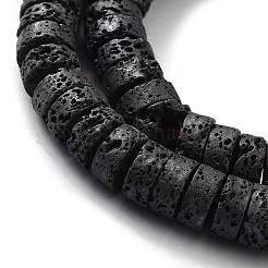 天然溶岩岩ビーズ連売り  艶消し  ディスク  ヒシビーズ  7x3mm  穴：1mm  約136個/連  15.75''（40センチメートル）&nbsp;G-H303-C13
