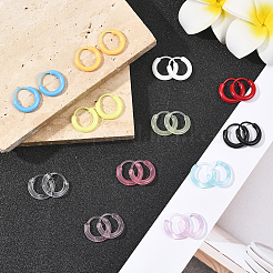 72Pcs 12 Colors Resin Hoop Earrings&nbsp;EJEW-SC0001-88