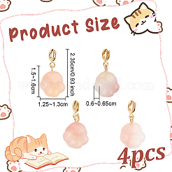 4Pcs Natural Agate Pendant Decorations&nbsp;G-OC0005-61