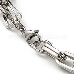 Non-Tarnish 201 Stainless Steel Chunky Rectangle Link Chain Bracelets&nbsp;STAS-Z056-18P