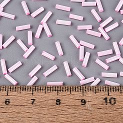 FgbグレードAガラス製丸型ビーズ  セイロン釉薬スタイル  パールピンク  6x1.5mm  穴：0.8mm  約16071個/ポンド&nbsp;SEED-Q040-06A-06