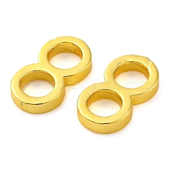 真鍮製スペーサービーズ  長持ちメッキ  8字型  ゴールドカラー  10x5x1.5mm  穴：3mm&nbsp;KK-Z089-06G