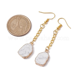 Nuggets Natural Howlite Dangle Earrings&nbsp;EJEW-JE05683-03