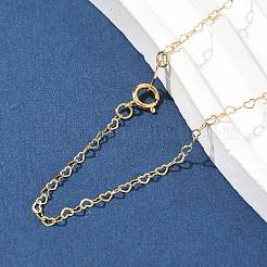 1/20 14K Gold Filled Heart Link Chain Necklaces for Women&nbsp;NJEW-Z068-03G-02