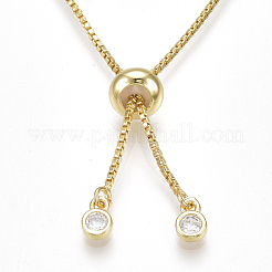 Adjustable Brass Cubic Zirconia(Random Mixed Color) Slider Bracelets&nbsp;BJEW-S141-02