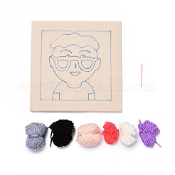 Boy with Glasses Punch Embroidery Supplies Kit&nbsp;LS-DIY-H155-01