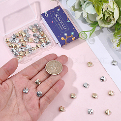 バレンタインデーラックメッキ合金ペンダント60個2色  単語「love」付けのハート  ミックスカラー  9.5x9x3mm  穴：1.8mm  30個/カラー&nbsp;FIND-SC0022-81