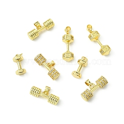 8Pcs 4 Styles Rack Plating Brass Pave Cubic Zirconia Pendants&nbsp;KK-CJ0003-67