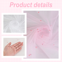 2Pcs 2 Colors Pearl Nylon Mesh Fabric&nbsp;DIY-GA0007-69