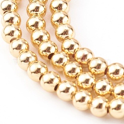Round Brass Beaded Stretch Bracelets&nbsp;BJEW-JB05983