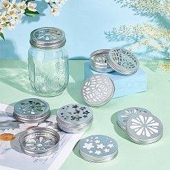 32Pcs 4 Styles Aluminium Hollow Candle Lids&nbsp;FIND-GA0003-32