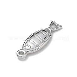 304ステンレスペンダント  魚のチャーム  ステンレス鋼色  23.5x7.5x2.5mm  穴：1.7mm&nbsp;SA-A001-01A-P