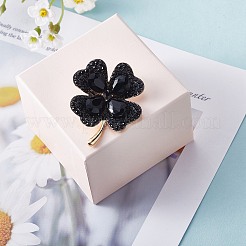 Cubic Zirconia Clover Brooch Pin&nbsp;JBR105F