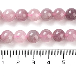 天然マダガスカル ローズクォーツビーズ連売り  ラウンド  8~8.5mm  穴：1mm  約47~49個/連  15~15.55''（38.1~39.5センチメートル）&nbsp;G-B076-A01-02