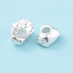 925スターリングシルバービーズ  ナゲット  銀  4x3x2mm  穴：1.2mm  約87個/10g&nbsp;STER-D035-06S