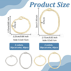 80Pcs 4 Styles Alloy Open Back Bezel Pendants&nbsp;FIND-OC0003-32