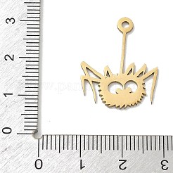 ステンレスペンダント201個  ファーの蜘蛛のチャーム  ゴールドカラー  24.5x19x1mm  穴：1.9mm&nbsp;STAS-B136-08G
