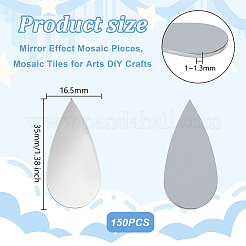 150Pcs Teardrop Glass Cabochons&nbsp;DIY-OC0001-39A