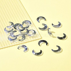 グラデーションカラーの手作りランプワークビーズ20個  ムーン  マリンブルー  16.5x13x5.5mm  穴：1mm  20個/セット&nbsp;LAMP-FS0001-18F