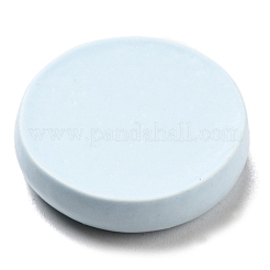 オペーク樹脂カボション  ちょう結び付きのフラットラウンド  ライトブルー  22x6mm&nbsp;CRES-P025-B03