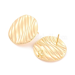 Rack Plating Brass Stud Earring Findings&nbsp;KK-M261-47G