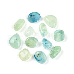 透明なアクリルビーズ  混合図形  ツートン  淡緑色  10~14.5x7~11x4.5~6mm  穴：1.4mm  約50個/20g&nbsp;X1-TACR-T028-39A