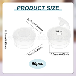 60Pcs Plastic Bottle Stoppers with Flip Cap&nbsp;AJEW-BC0007-12