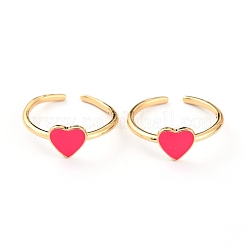 Brass Enamel Cuff Rings&nbsp;RJEW-H543-26G