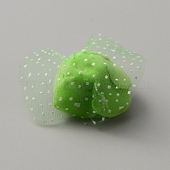 3Dフォームローズオーナメントアクセサリー  模造花  オーガンジーと  ライムグリーン  43~45x39~45x21.5~22mm&nbsp;DIY-WH0304-623A