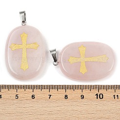 Natural Rose Quartz Pendants&nbsp;G-S392-01D