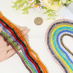 16 Strands 16 Colors Glass Beads Strands&nbsp;EGLA-PA0001-37B