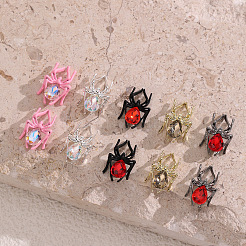 36Pcs 9 Colors Alloy Rhinestone Cabochons&nbsp;FIND-SP0004-45