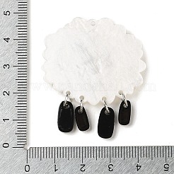 Acrylic Alloy Pendants&nbsp;SACR-S679-03A