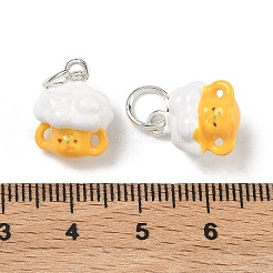 合金エナメルチャーム  ドリンクチャーム  プラチナ  ゴールド  15x11.5x10mm  丸カン：7x1ミリ  5mm内径&nbsp;ENAM-A012-23A