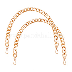 Aluminum Curb Chain Bag Handles&nbsp;LS-FIND-WH0139-487KCG