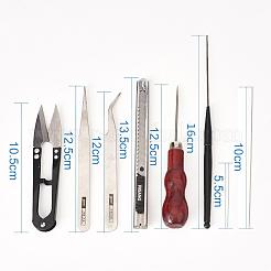 DIYアクセサリーツールセット  プライと  はさみとピン  ブラック  155x110x35mm&nbsp;TOOL-S006-01