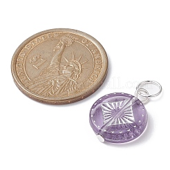 12 ピース/セットアクリルパーツ  フラットラウンド  ミックスカラー  20x15x4~5mm  穴：5mm  12個/セット。&nbsp;PALLOY-JF02187